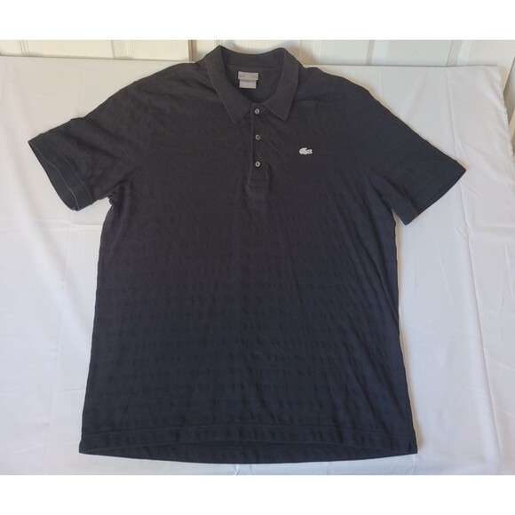 Lacoste Other - Lacoste Polo Shirt Men’s 6 XL Black Cotton Short Sleeve Classic Fit Croc Logo